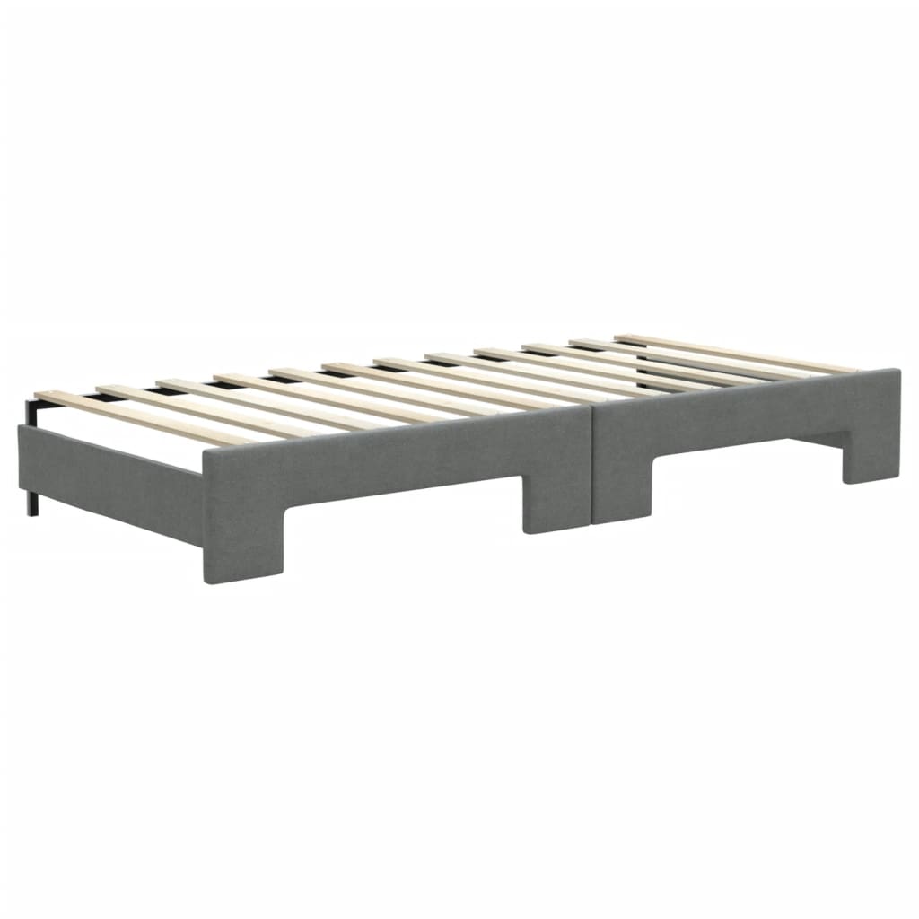 Sofá cama nido con colchón tela gris oscuro 90x200 cm