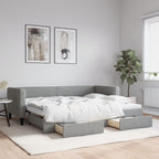 Diván con nido sin colchón blanco 100x190 cm acero