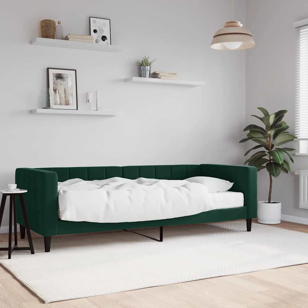 Day bed with pink velvet mattress 90x200 cm