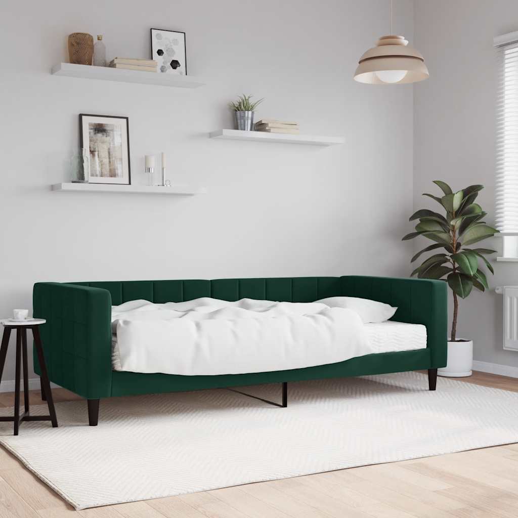 Day bed with pink velvet mattress 90x200 cm