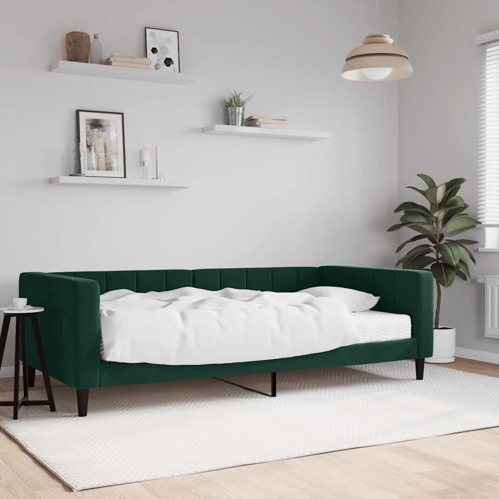 Day bed with pink velvet mattress 90x200 cm