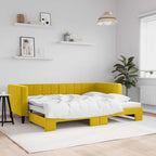 Sofá cama nido con colchón terciopelo verde oscuro 90x200 cm