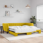 Sofá cama nido con colchón terciopelo verde oscuro 90x200 cm
