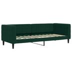 Sofá cama nido con colchón terciopelo verde oscuro 80x200 cm