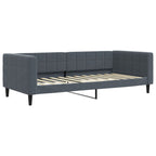 Sofá cama nido con colchón terciopelo gris oscuro 90x200 cm