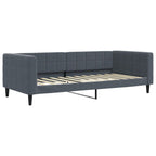 Sofá cama nido con colchón terciopelo gris oscuro 100x200 cm