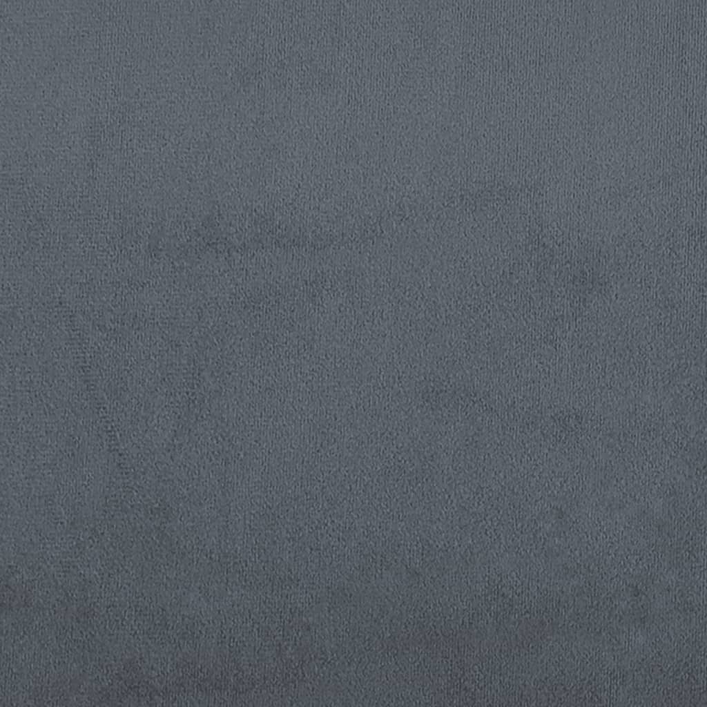 Sofá cama nido con colchón terciopelo gris oscuro 100x200 cm