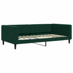 Sofá cama nido con colchón terciopelo verde oscuro 100x200 cm