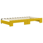 Sofá cama nido con colchón terciopelo amarillo 100x200 cm