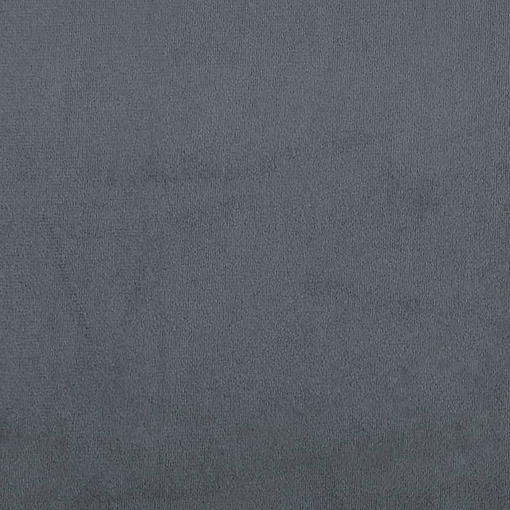 Sofá cama nido con colchón terciopelo gris oscuro 90x190 cm