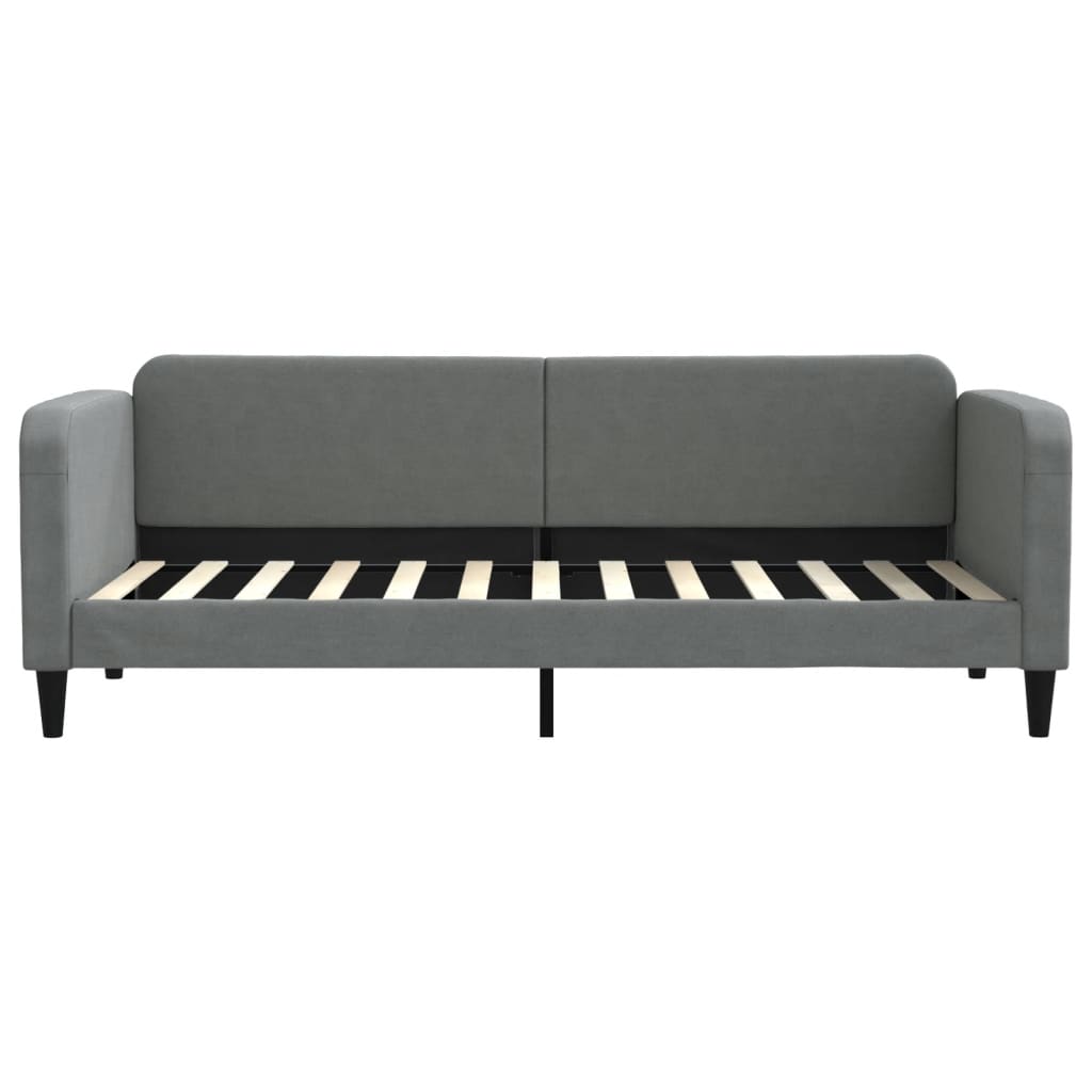 Sofá cama con colchón tela gris oscuro 80x200 cm