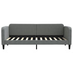 Sofá cama con colchón tela gris oscuro 80x200 cm