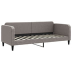 Sofá cama con colchón tela gris taupe 80x200 cm
