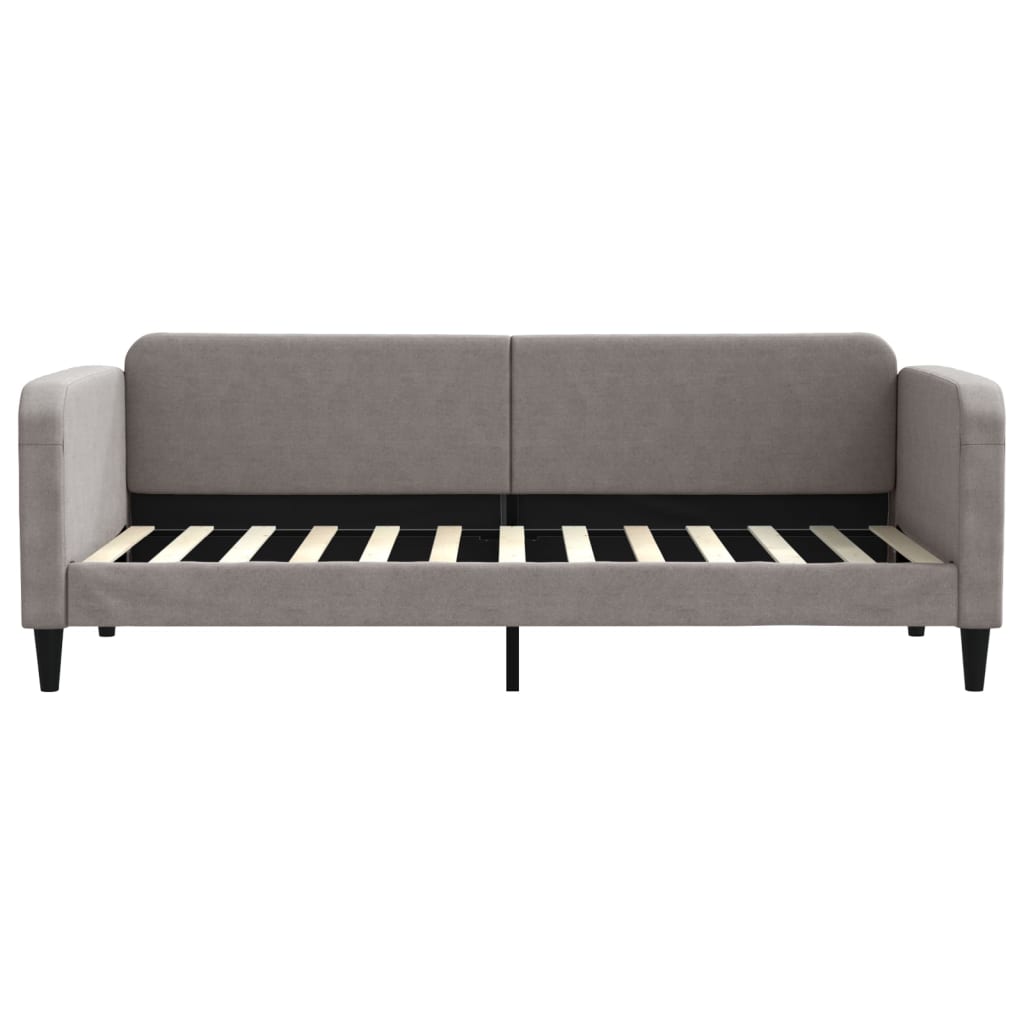Sofá cama con colchón tela gris taupe 80x200 cm