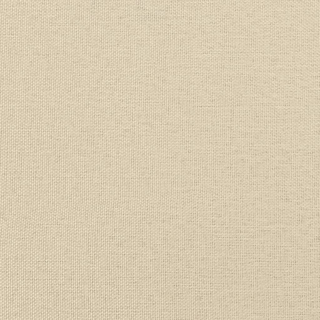 Sofá cama con colchón tela crema 90x200 cm