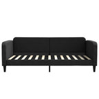 Sofá cama con colchón tela negro 100x200 cm