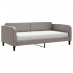 Sofá cama con colchón tela gris taupe 100x200 cm