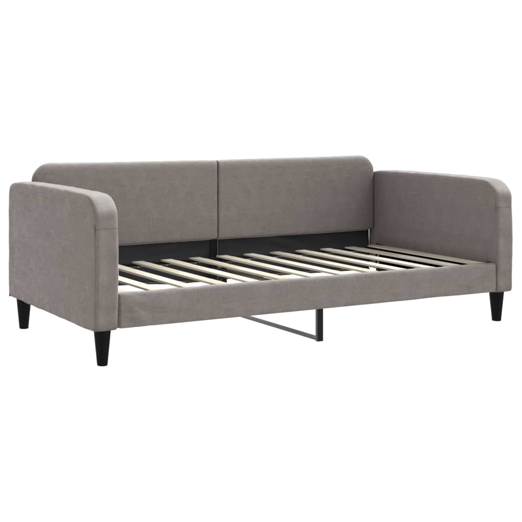 Sofá cama con colchón tela gris taupe 100x200 cm
