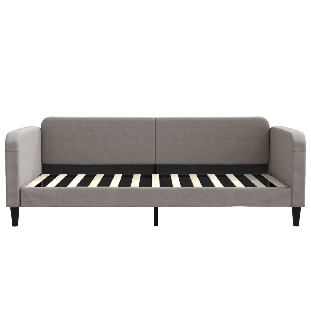 Sofá cama con colchón tela gris taupe 100x200 cm