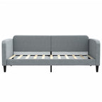 Sofá cama con colchón tela gris claro 90x190 cm