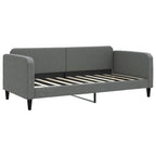 Sofá cama con colchón tela gris oscuro 90x190 cm