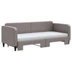 Sofá cama nido con colchón tela gris taupe 80x200 cm