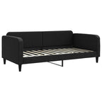 Sofá cama nido con colchón tela negro 100x200 cm
