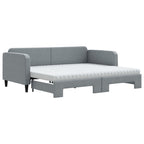 Sofá cama nido con colchón tela gris claro 90x190 cm