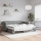 Sofá cama nido con colchón tela gris claro 90x190 cm