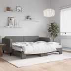 Sofá cama nido con colchón tela gris oscuro 90x190 cm