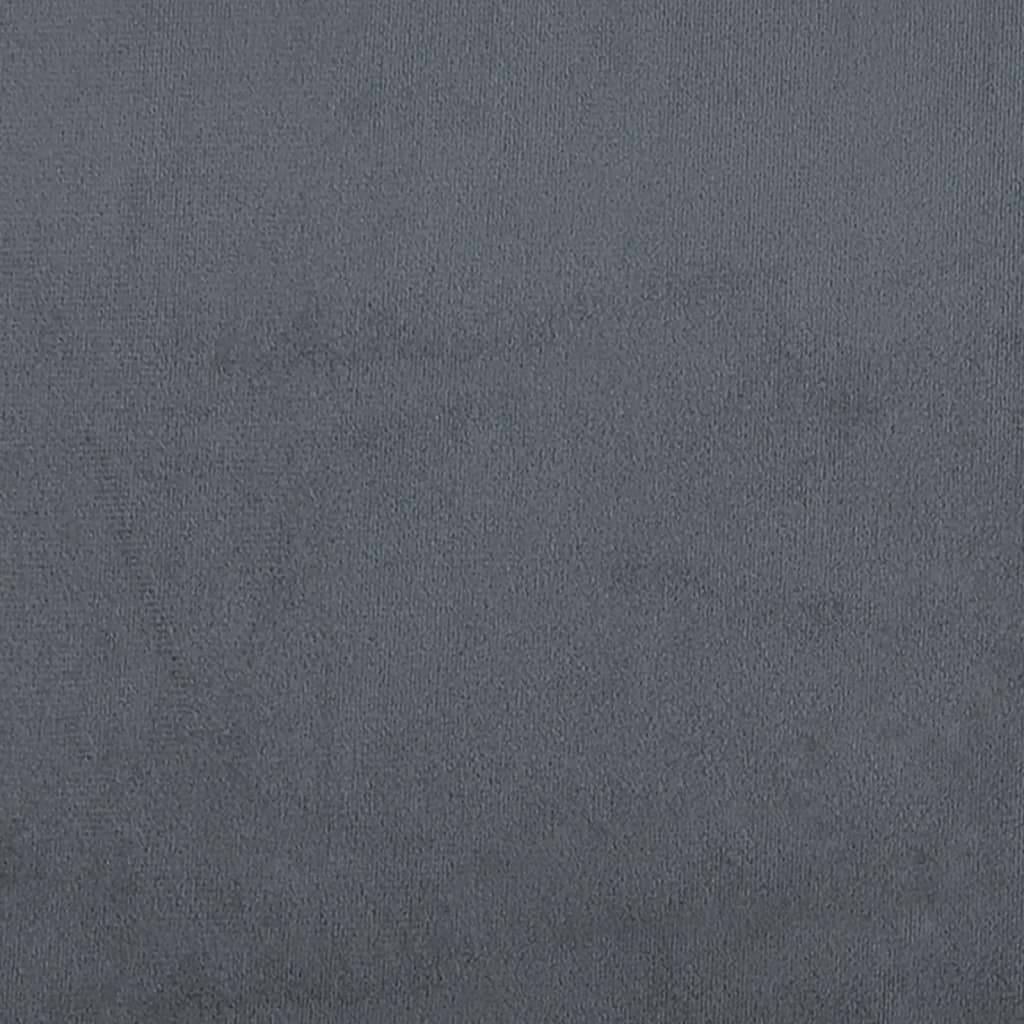 Sofá cama nido con colchón terciopelo gris oscuro 80x200 cm