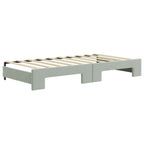 Sofá cama nido con colchón terciopelo gris claro 90x190 cm