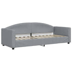 Sofá cama con colchón tela gris claro 80x200 cm