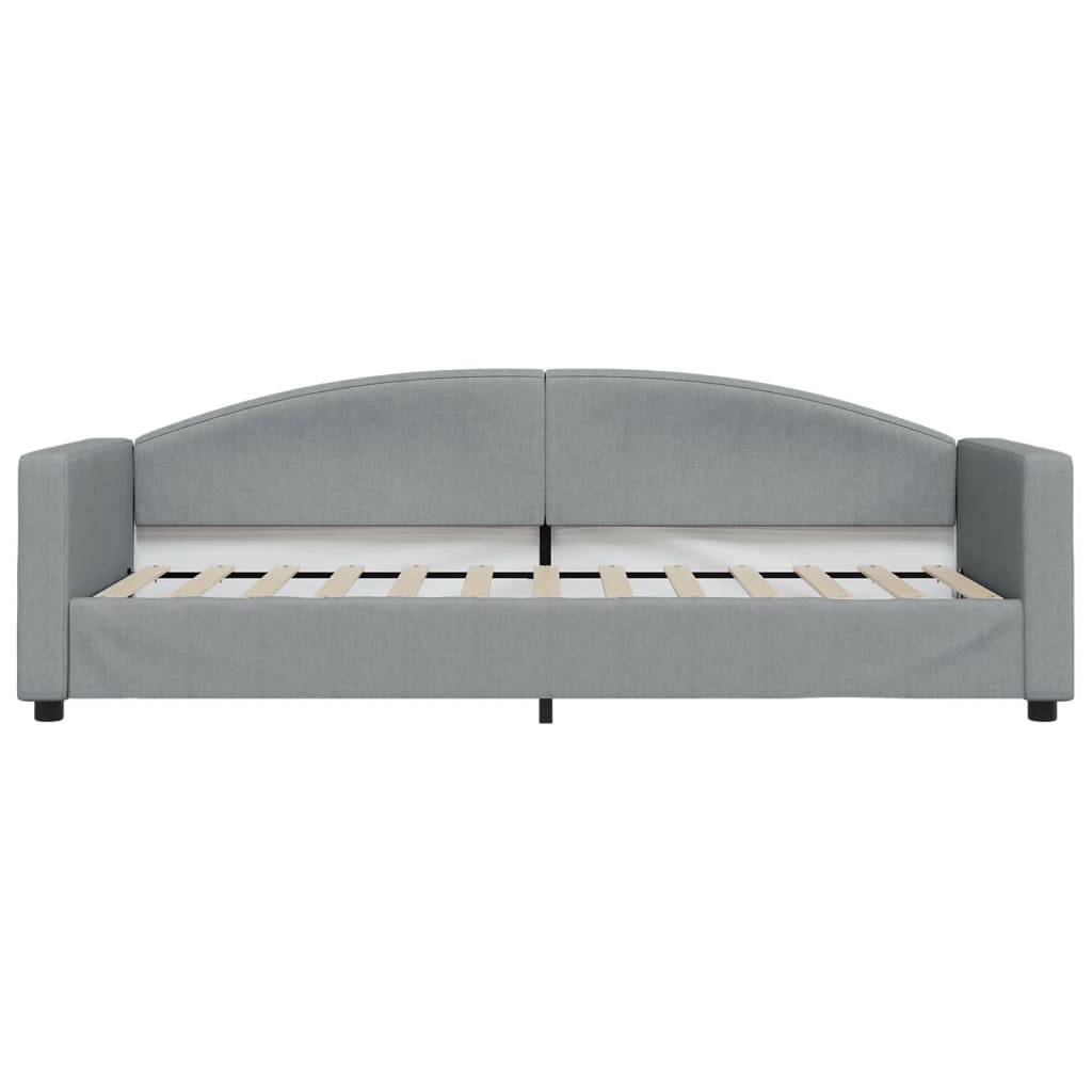 Sofá cama con colchón tela gris claro 80x200 cm