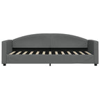 Sofá cama con colchón tela gris oscuro 80x200 cm
