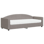Sofá cama con colchón tela gris taupe 80x200 cm