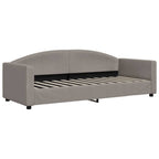 Sofá cama con colchón tela gris taupe 80x200 cm