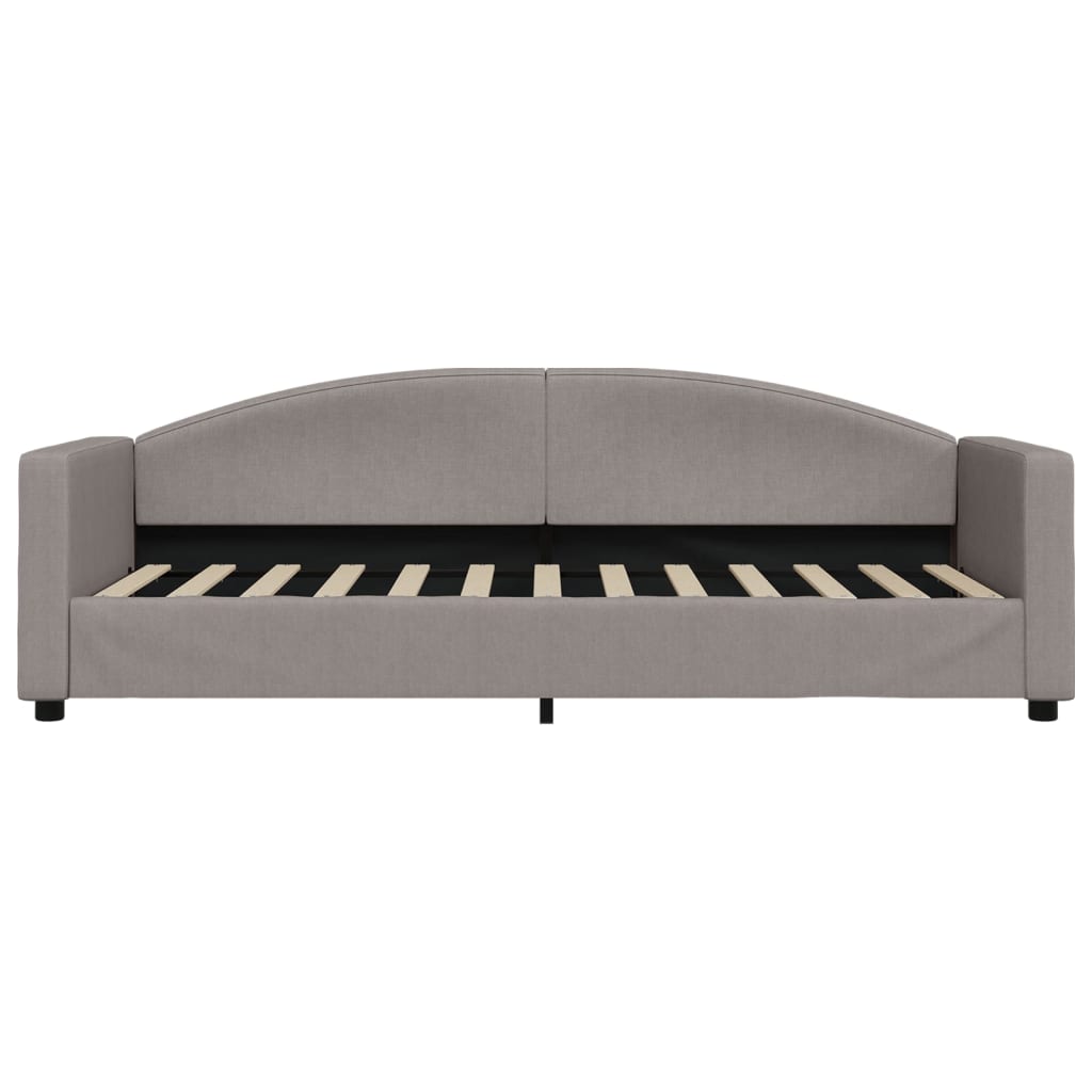 Sofá cama con colchón tela gris taupe 80x200 cm