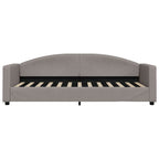 Sofá cama con colchón tela gris taupe 80x200 cm