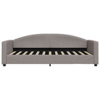 Sofá cama con colchón tela gris taupe 90x200 cm