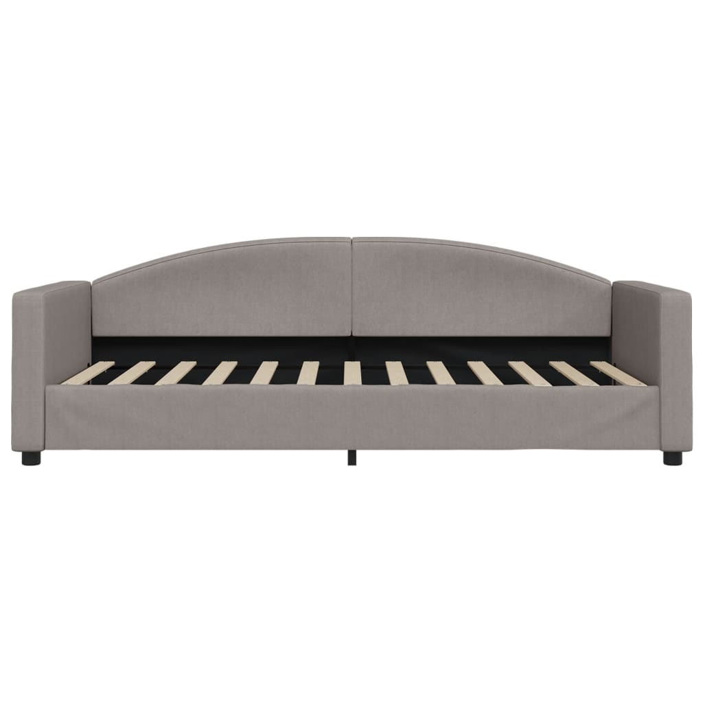 Sofá cama con colchón tela gris taupe 90x200 cm