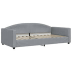 Sofá cama con colchón tela gris claro 100x200 cm