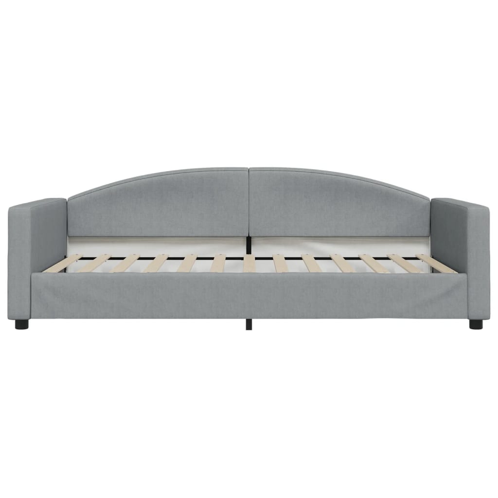 Sofá cama con colchón tela gris claro 100x200 cm