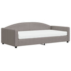 Sofá cama con colchón tela gris taupe 100x200 cm
