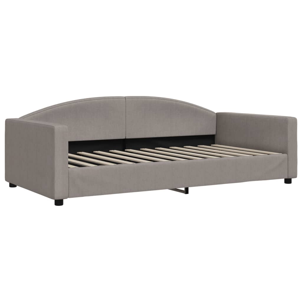 Sofá cama con colchón tela gris taupe 100x200 cm