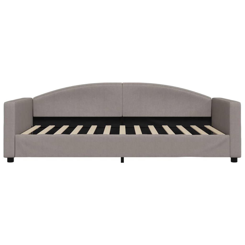 Sofá cama con colchón tela gris taupe 100x200 cm