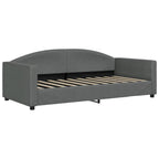 Sofá cama con colchón tela gris oscuro 90x190 cm