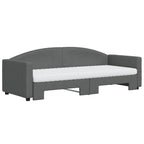 Sofá cama nido con colchón tela gris oscuro 80x200 cm