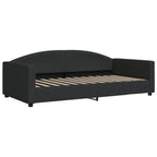 Sofá cama nido con colchón tela negro 100x200 cm