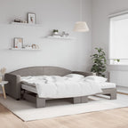 Sofá cama nido con colchón tela gris taupe 100x200 cm